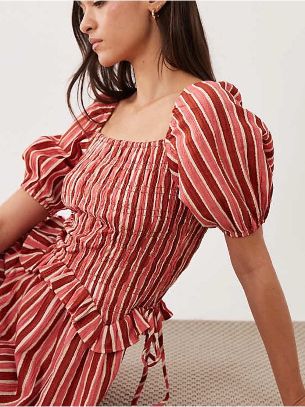 ASOS Wednesday’s Girl Striped Midi/Maxi Dress